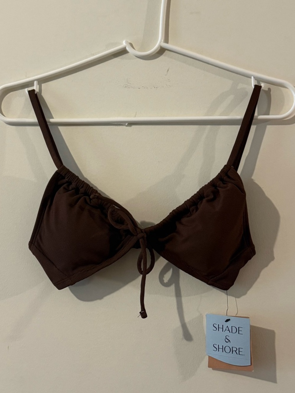 Shade & Shore Chocolate Brown Adjustable bikini top